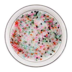 Bulk colorful gradient crystal glass triangle beads for DIY jewelry and hair accessories