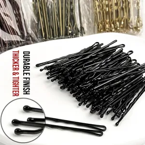 Bobby Pins Wave Metal Hair Clips U Shaped Hairpins With Ball Tip Protection For Women Styling Accessories