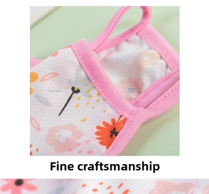 Detail of pink hem edge and breathable mesh fabric stitching for small dog vest