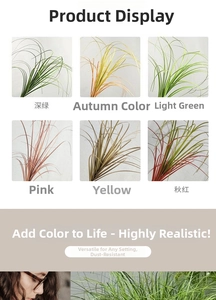 Detailed color selection of artificial pampas onion grass for home interior decoration