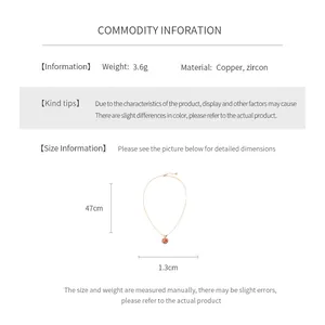 Size specifications for apple pendant necklace showing weight 3.6g and length 47cm