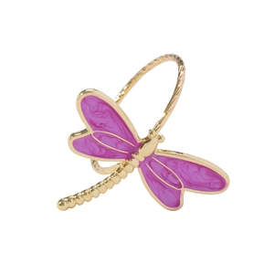 Dragonfly Napkin Rings Alloy Enamel Insect Napkin Buckle Tissue Ring Colorful Animal Table Decor Wedding Party Elegant Accessories