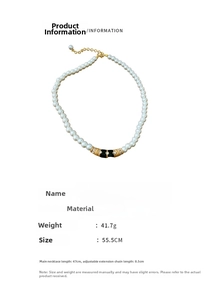 Spécifications détaillées du collier de perles vintage avec pendentif en strass