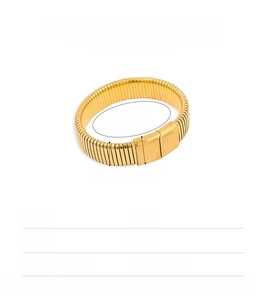 Size specifications for gold stainless steel braided magnetic bracelet with measurements