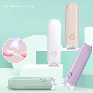 Portable Mini UV LED Nail Lamp Rechargeable Handheld Nail Dryer Cartoon Monster Design For Gel Polish Curing