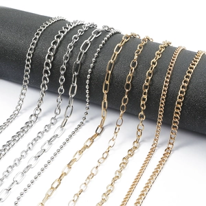 Stainless Steel Paperclip Chain DIY Bulk Findings For Jewelry Making Necklace Bracelet Fashion Flat Link Cable