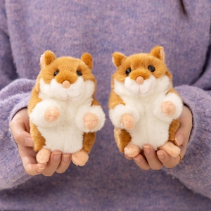 Realistic Hamster Plush Toy Soft Stuffed Animal Simulation Doll Furry Figurine Cute Companion For Children