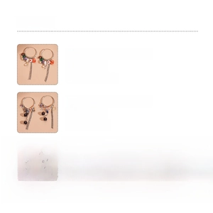 Detailed specs of bohemian crystal chain fringe earrings with copper material and size info