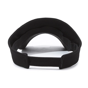 Adjustable black sun visor hat for men and women with high-quality fabric texture