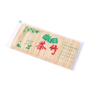 Bulk disposable natural bamboo toothpicks in packaging with panda and bamboo pattern