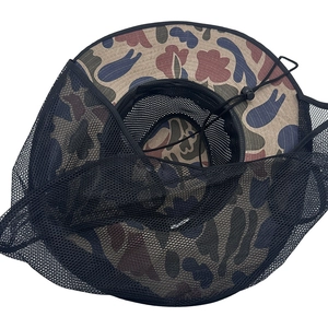 Men's camouflage outdoor sun hat with breathable 360-degree protective mesh face net