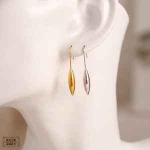 Minimalist Stainless Steel Waterdrop Dangle Earrings For Women 18K Gold Plated Geometric Hook Earrings Fashion Jewelry Gift