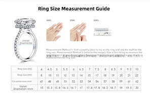 Detailed ring size guide for 925 silver rings with US and HK size conversion chart