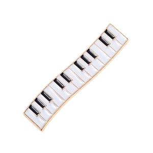 Piano Keyboard Hair Clip Enamel Alloy Music Theme Black White Keys Barrette Accessory For Women Music Lovers