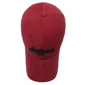 Berretto da baseball bordeaux con ricamo Alabama 1835 e visiera ricurva unisex