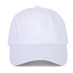 Berretto da baseball classico bianco a sei pannelli con visiera curva per la protezione solare