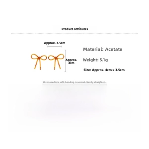 Détails des boucles d'oreilles nœud écaille avec dimensions et poids du produit