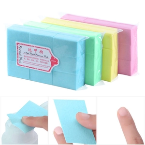 Lint Free Nail Polish Remover Pads Natural Cotton Fiber Disposable Soft Cleaning Wipes Manicure Nail Art Surface Cleaning