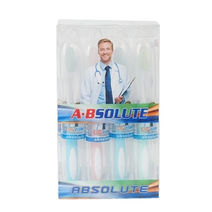 Set of four premium soft bristle toothbrushes with deep clean design for sensitive gums