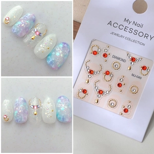 5D Relief Nail Art Stickers Rhinestone Alloy Water Drop Design Gold Silver Hot Stamping Waterproof Manicure Decoration Women