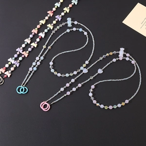 Creative Acrylic Butterfly Pumpkin Beaded Phone Lanyard Crossbody Chain For Women Candy Color Anti-Loss Case Key Ring Bag Strap