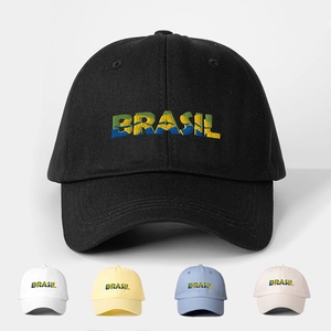 Cappello Da Baseball Con Ricamo Lettere Brasil Regolabile Traspirante Cotone Poliestere Protezione Solare Unisex