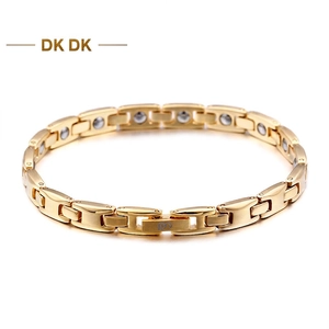 Magnetic Therapy Bracelet For Men And Women Minimalist Titanium Steel Geometric Chain Link Jewelry Polished Health Bracelet