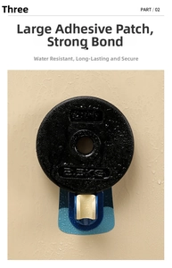 Waterproof wall-mounted shower holder showing 2.5kg strong weight load capacity