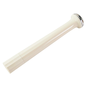 Cream white plastic cocktail muddler with textured base for crushing ice and lemons