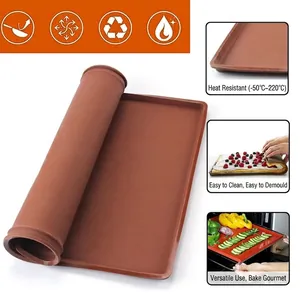 Eco-friendly silicone baking mat for Swiss rolls, heat resistant from -50°C to 220°C