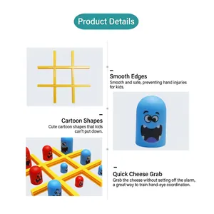 Children's puzzle gobblet board game with colorful cartoon pieces for logic training