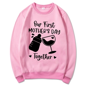 Pink Mama Est 2025 Coquette Hoodie for Mother's Day featuring festive graphic print