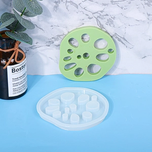 DIY lotus root slice silicone mold for resin casting and handmade candle coasters