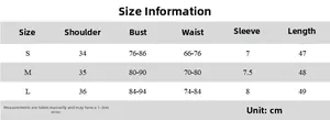 Detaillierte Größentabelle für figurbetontes Crop-Top-T-Shirt mit Schulter- und Brustmaßen