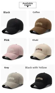 Six colors of waffle-textured baseball caps with Colorado embroidery for men and women