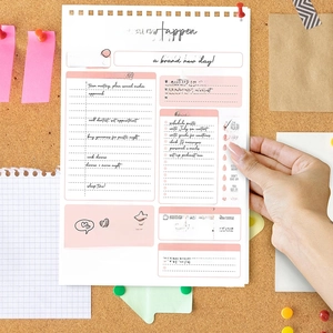 A5 Daily Planner Notebook Retro Minimalist Time Management Notepad English Schedule Book