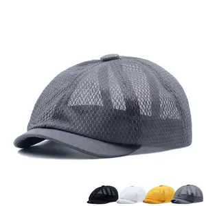 Summer Breathable Mesh Newsboy Cap For Men Women Casual Polyester Flat Cap Lightweight Outdoor Sun Hat Gatsby Ivy Cap