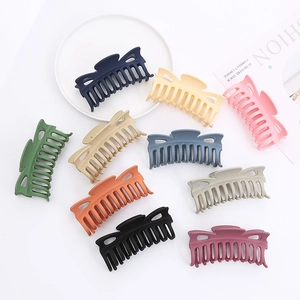 Matte Plastic Large Bow Hair Claw Clip Non Slip Shark Hair Accessory Versatile Styling Clamp For Women