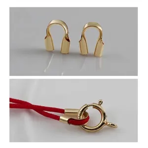 14K gold filled U-shape horseshoe wire guards for DIY jewelry making accessories