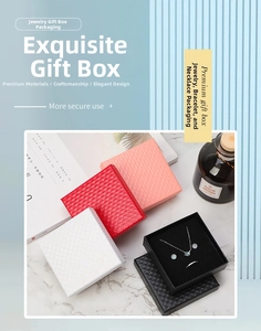 Detail showing premium diamond textured jewelry gift boxes with soft foam velvet inserts