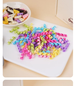 Bunte Spiral-Polymer-Clay-Charms für DIY-Kuchendeko und Slime-Zubehör-Basteln