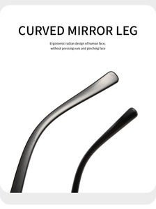 Ergonomic curved black temple tips for sunglasses providing pressure-free ear comfort