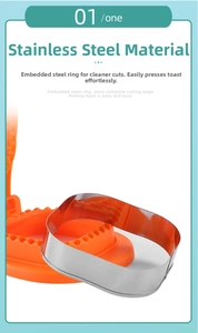 Detail view of the stainless steel cutting ring and orange plastic sandwich sealer tool