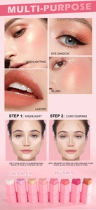 Vielseitiger herzförmiger Make-up-Stift für Highlighter, Rouge und Konturierung