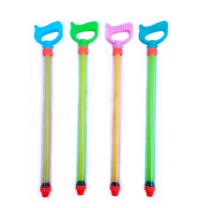 Long Pull Type Water Gun Toy Telescopic Transparent Plastic Outdoor Beach Pool Play Squirt For Kids Children Summer Fun