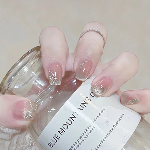 Pink Cat Eye Press On Nails With Silver Leaf Pattern Short Square Round Fake Nails Elegant Manicure For Women