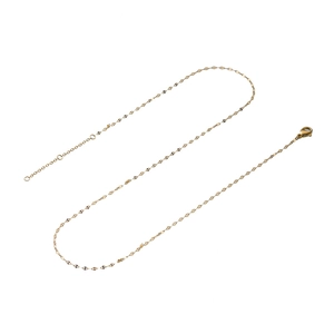 Elegant gold titanium steel snake blade chain necklace with polished finish for women