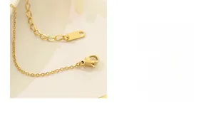 Détail macro d'une extension de chaîne plaquée or 18 carats avec fermoir homard