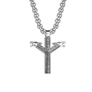 Collar Con Colgante Vikingo De Cabeza De Lobo Brújula Hannya Buda Para Hombre Cadena De Caja De Acero Inoxidable Joyería Hip Hop