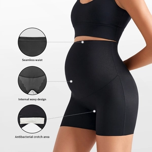 Détails du legging de maternité avec taille sans couture et design intérieur anti-dérapant